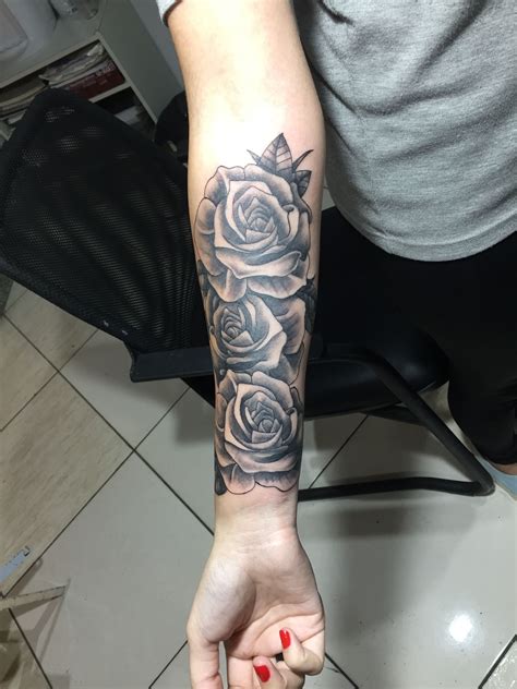 forearm rose sleeve tattoo|rose tattoo designs on arm.